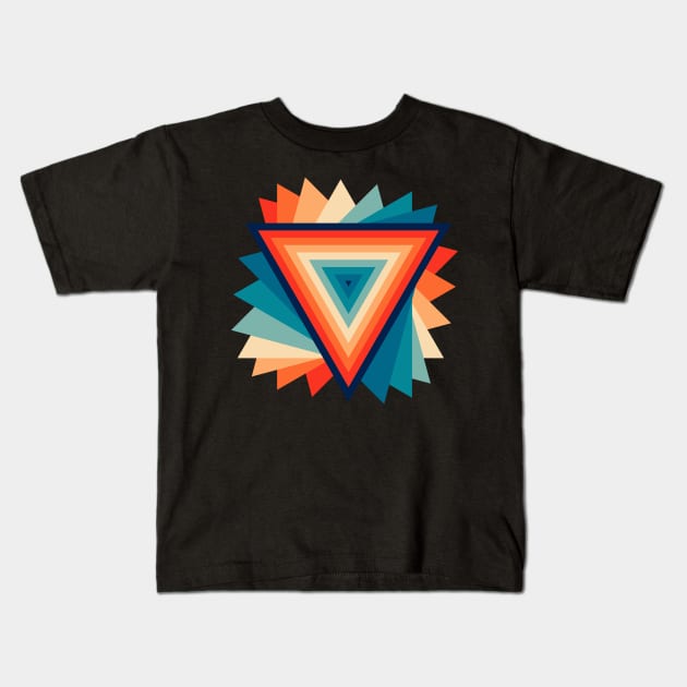 triangle groovy retro Kids T-Shirt by ARTSYILA